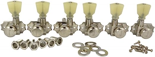 Kluson Revolution 3X3 Locking Tuners, Keystone Buttons - NICKEL