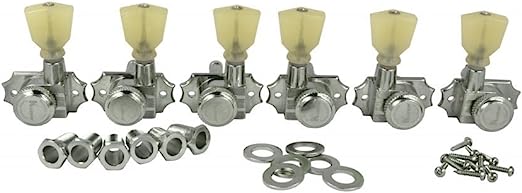 Kluson 3+3 Locking Revolution Series G-Mount Tuners, Chrome (KRGL-3-CP)